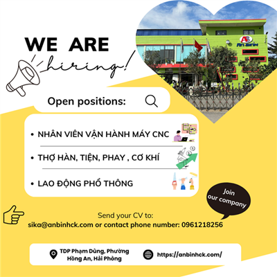 GÓC TUYỂN DỤNG : CƠ HỘI VIỆC LÀM TẠI AN BÌNH - CÔNG TY CƠ KHÍ VÀ CHẾ TẠO MÁY HÀNG ĐẦU VIỆT NAM